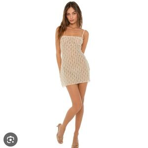 Chic Cream Lace Mini Dress